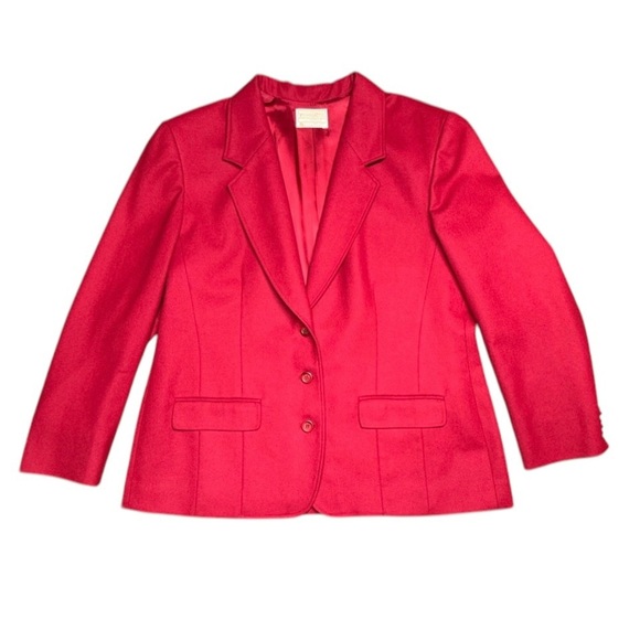 Vintage Pendleton Women’s 100% Wool Red Blazer Jacket ~ Size XL ~ New - Picture 1 of 10